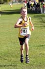 Ben Batho (Stockport Harriers) winning the under-11 boys Northern Cross Country Relay, Graves Park, Sheffield.